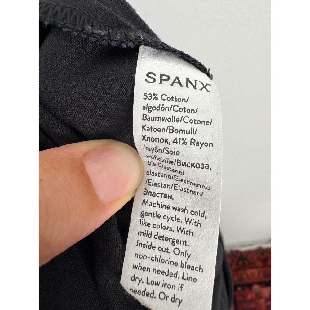 NEW Spanx On-the-Go Cropped Wide Leg Pants Black 1X Petite 20477Q - Picture 10 of 12